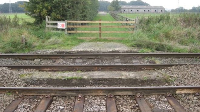 Mr Ireland's car was struck by a train travelling at 70mph as he crossed the railway (Photo: Network Rail)