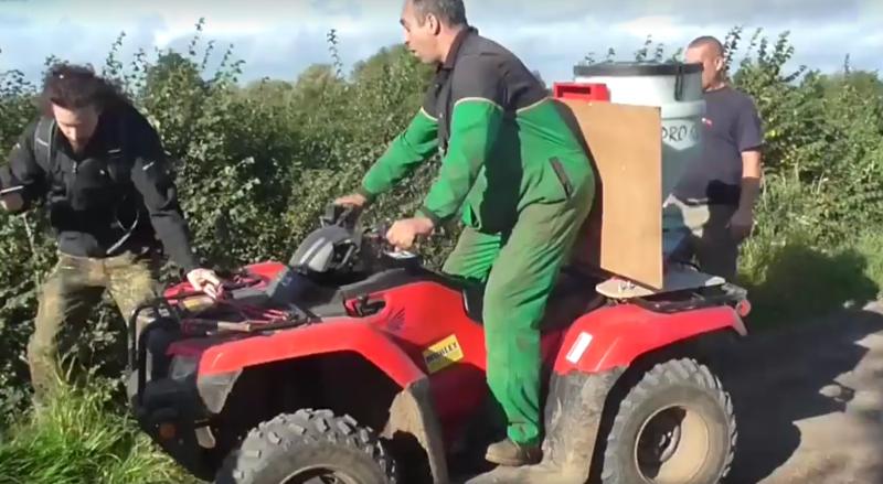 The farmer confronted the hunt saboteurs on his land (Photo: West Midlands Hunt Saboteurs/Facebook) 