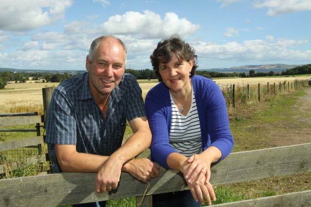 Brian and Caroline Matheson, AHDB Monitor Farm hosts in the Black Isle from 2013 - 2016
