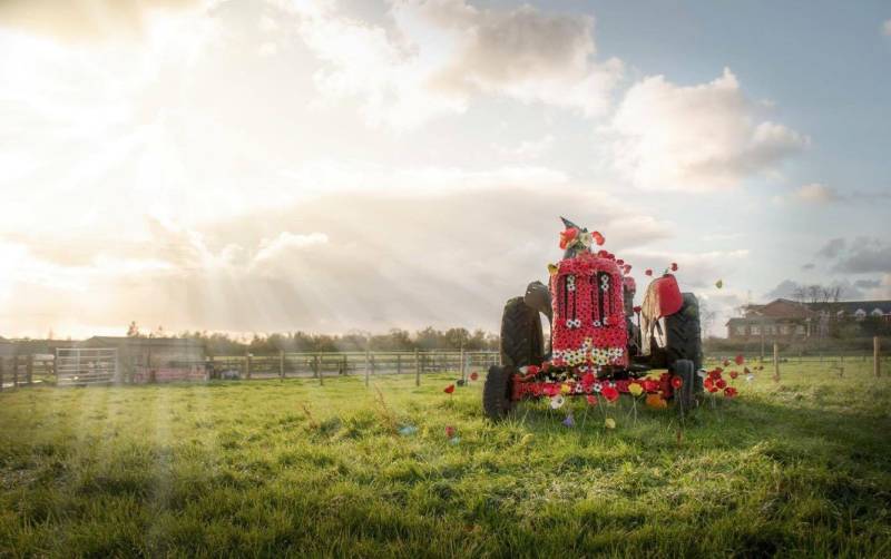 An artist has paid tribute to the Women’s Land Army with her unique poppy display (Photo: Caroline Jones/Facebook)