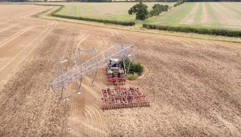 The video warns other people to be safe when using auto-steer (Footage: Flawborough Farms)