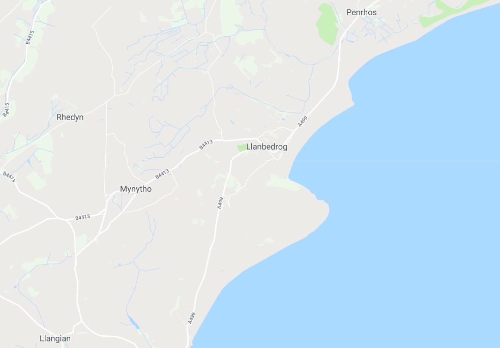 The quad bike was travelling along the B4413, between Llandedrog and Mynytho (Photo: Google)