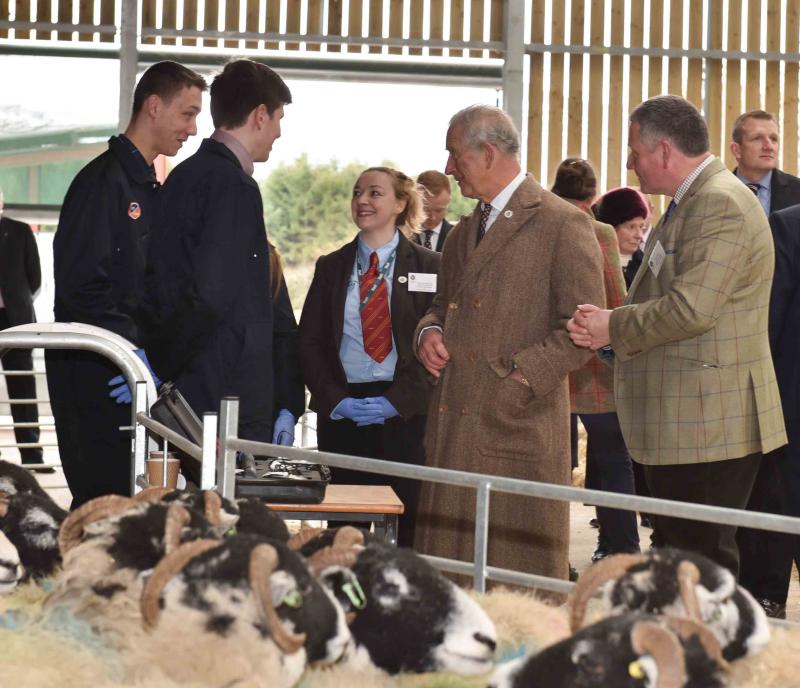 Young farmers and students demonstrated to Prince Charles the widespread use of the latest technology 