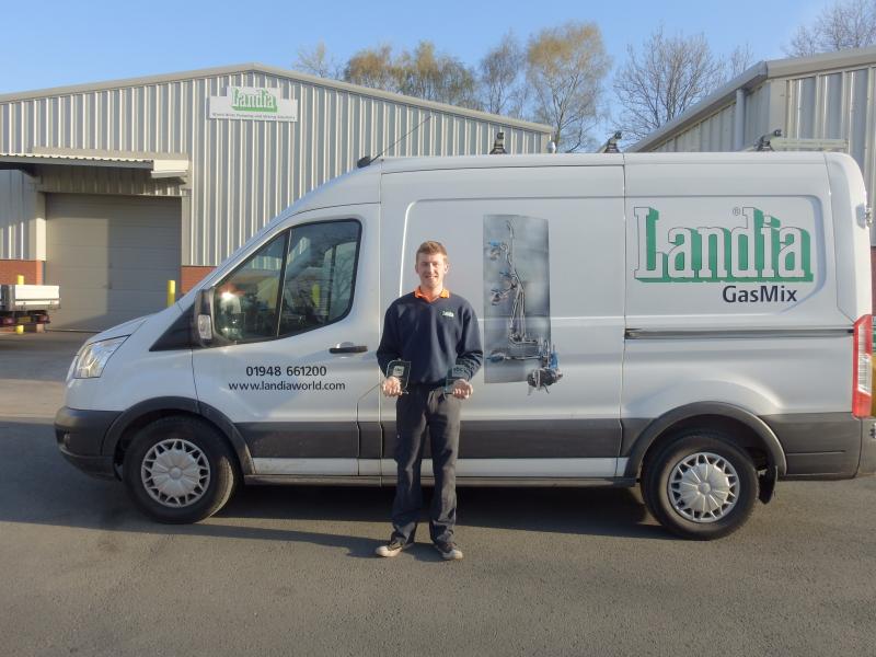 Landia's winner Josh Edge, who has just completed his apprenticeship
