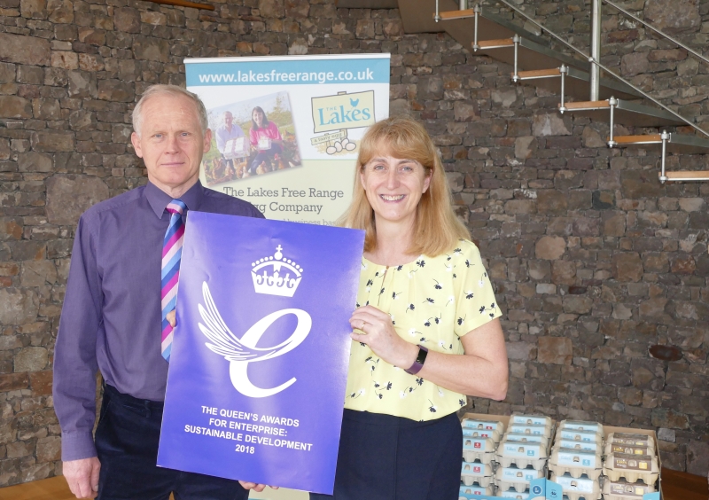 The Lakes Free Range Egg Company is awarded Queen’s Award for Enterprise - Sustainable Development