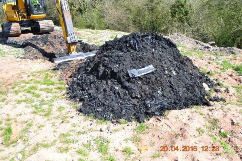 A man has been ordered to pay £5,000 for burying 5,335 tonnes of waste beneath his farm site (Photo: Environment Agency)