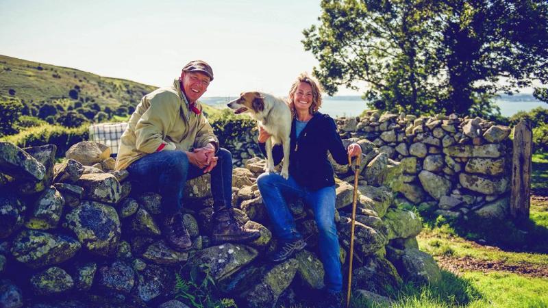 Hill farmer Gareth Wyn Jones and wildlife presenter Kate Humble will help the three families to life in the Welsh uplands (Photo: BBC)