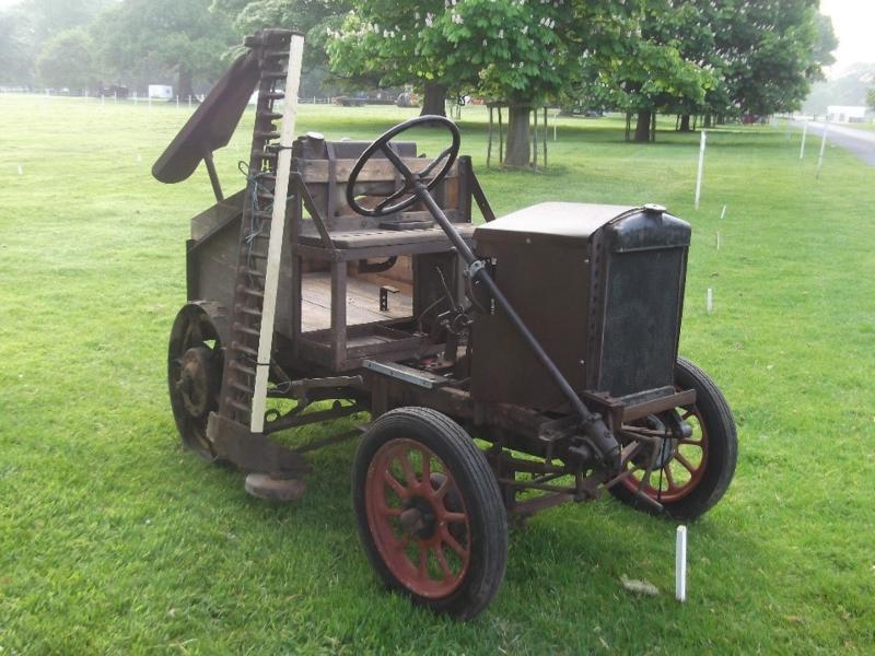 This vintage bull nosed Morris car converted into a tractor is on show at this year