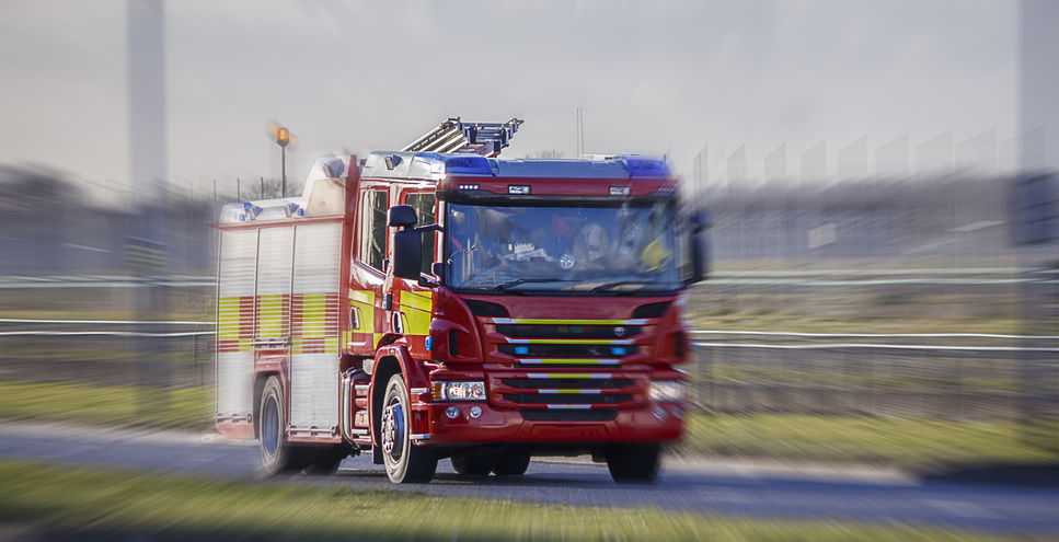 The blaze tore through a building on an Aberdeenshire farm