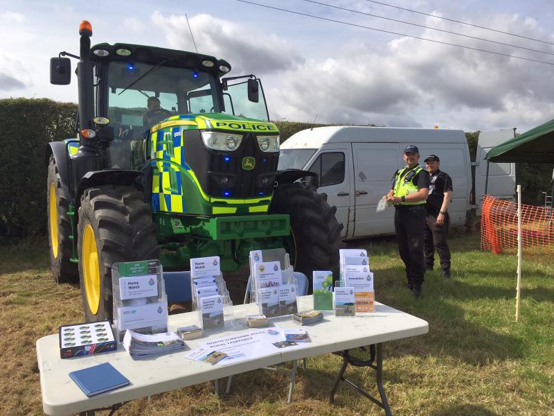 'Bobby' the police tractor is used to educate children about the role police have in rural communities