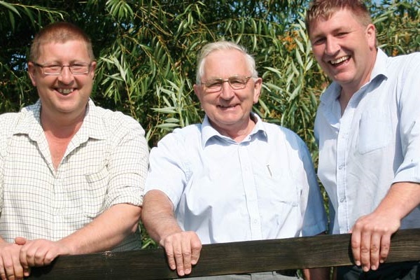 John Alvis (centre) has been awarded an OBE for services to cheese exports, farming and rural life (Photo: Lye Cross Farm)