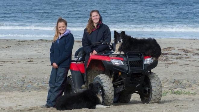 The young sisters took control of the family farm in Shetland after the death of their dad aged just 46 (Photo: Bigton Farm)