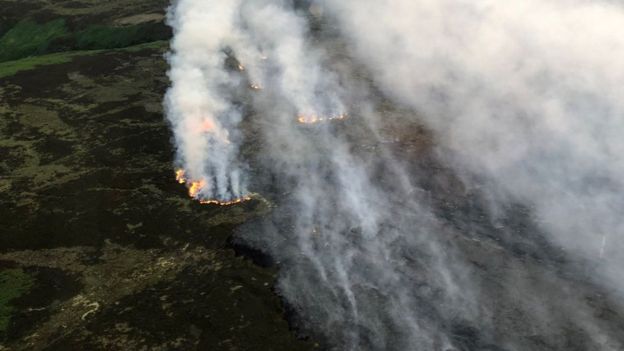 The fire has now been classified as a "major incident" (Photo: National Police Air Service)