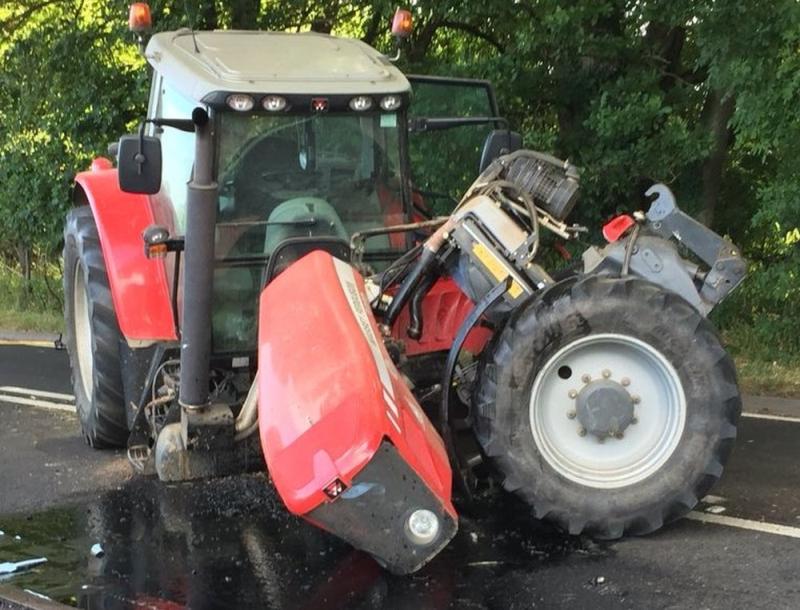 The fire service called the two involved in the collision "very lucky" considering the damage (Photo: Craven Arms Fire Station)