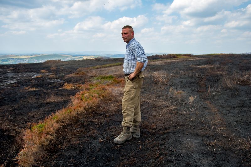 Gamekeeper Richard Birch was one of the first on scene to fight the fire and stayed on the front lines with firefighters