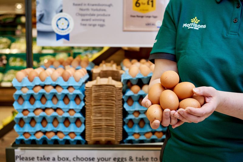 Morrisons says the pick-your-own free range eggs will be sourced from farms from across Britain