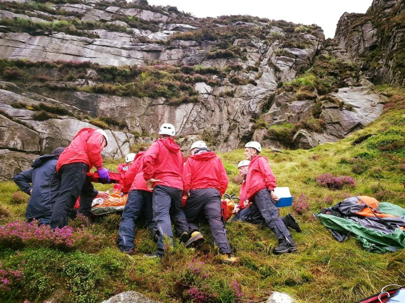 The sheep left the scene uninjured (Photo: Mourne Mountain Rescue Team)