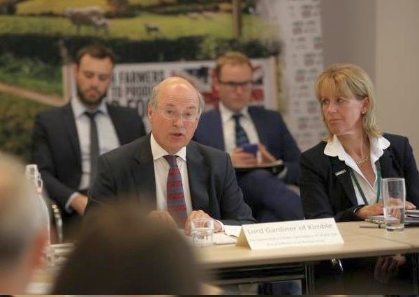 Parliamentary Under Secretary of State for Rural Affairs, Lord Gardiner (L) with NFU President Minette Batters (R)   (Photo: NFU)