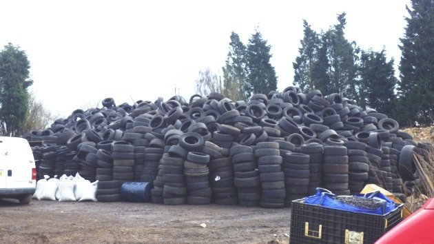 Michael Newsome abandoned 117 tonnes of tyres, equivalent to 4,040 tyres, on Lazy Acre Farm in Whittlesey