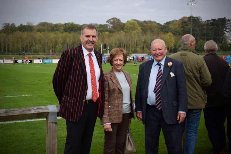 (L-R) Vice-Chancellor of Hartpury University, Russell Marchant with Sylvia and Clive Richards, 