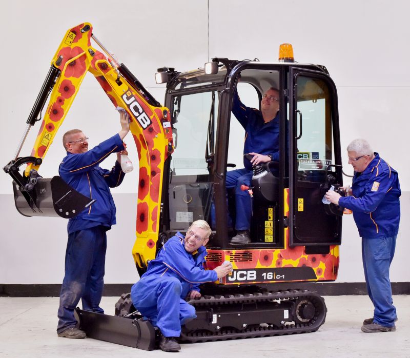 The unique red poppy machinery was auctioned to raise funds for the Royal British Legion