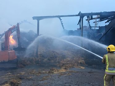Firefighters were at the farm for three days and several crews were needed to tackle the blaze (Photo: Staffordshire Fire and Rescue Service)