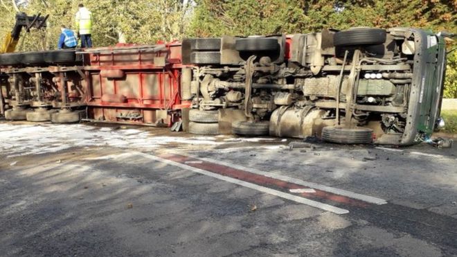 An animal welfare expert attended the scene, no turkeys were hurt (Photo: Highways England)