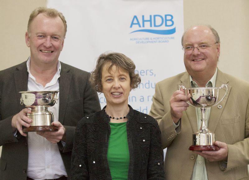 (L-R) Doug Harley with AHDB Potatoes Chair Sophie Churchill and Gerard Croft
