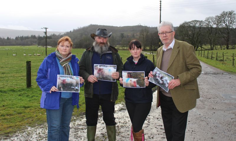 Brian Walker (centre left) never received compensation despite charges being brought against the dog owner