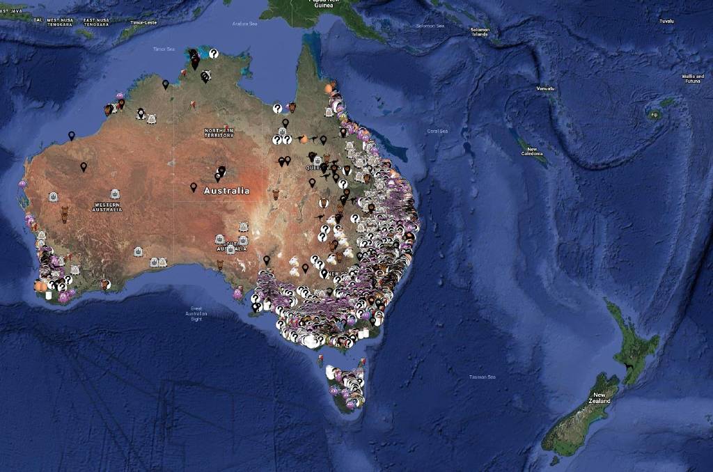 Australian farmers are worried that the interactive map, made by a charity, will encourage people to trespass on private property (Photo: Aussie Farms)