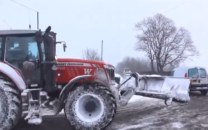 Farm contractors have helped clear roads in some of the UK's most remote areas (Photo: North Yorkshire County Council)