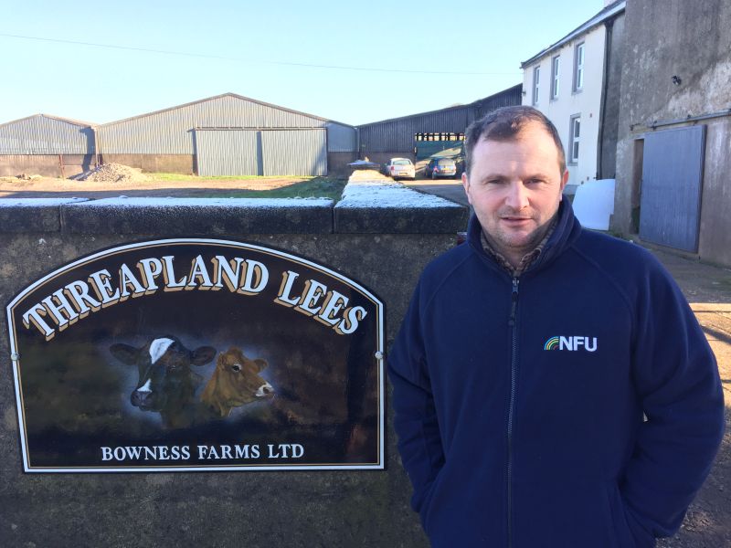 Ian Bowness milks 280 Holstein Friesian cows in West Cumbria