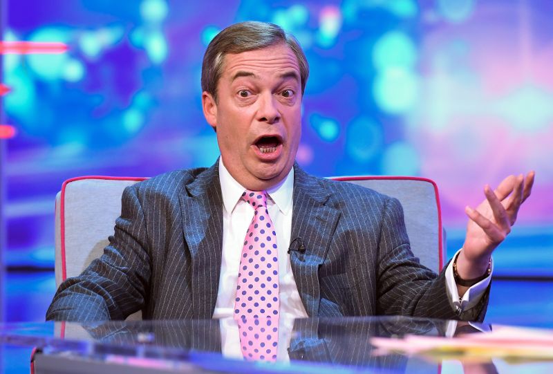 Nigel Farage said Brexit could mean a 'patriotic duty' for the public to buy more British produce (Photo: Jonathan Hordle/ITV/Shutterstock)