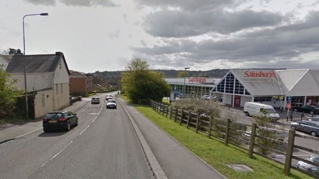 The incident happened at a Sainsbury's store in south Wales (Photo: Google)