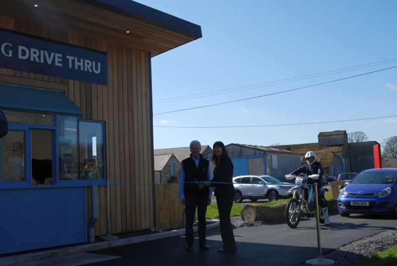 Wales' Rural Affairs Minister, Lesley Griffiths officially opened the drive thru