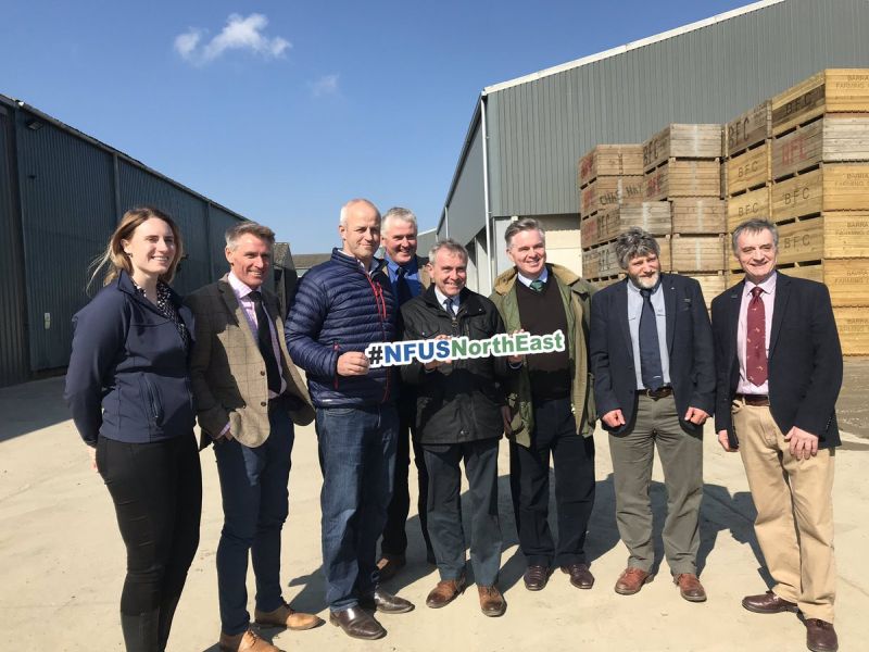 Defra's new farming minister, Robert Goodwill (centre) met with NFU Scotland union officials (Photo: NFU Scotland)