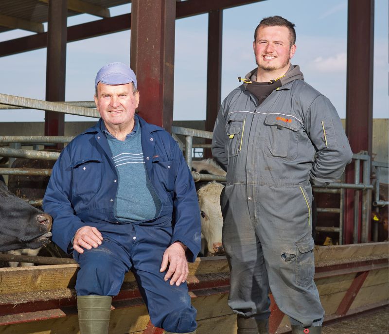 John Vaughan with his grandson and business partner Llyr Evans