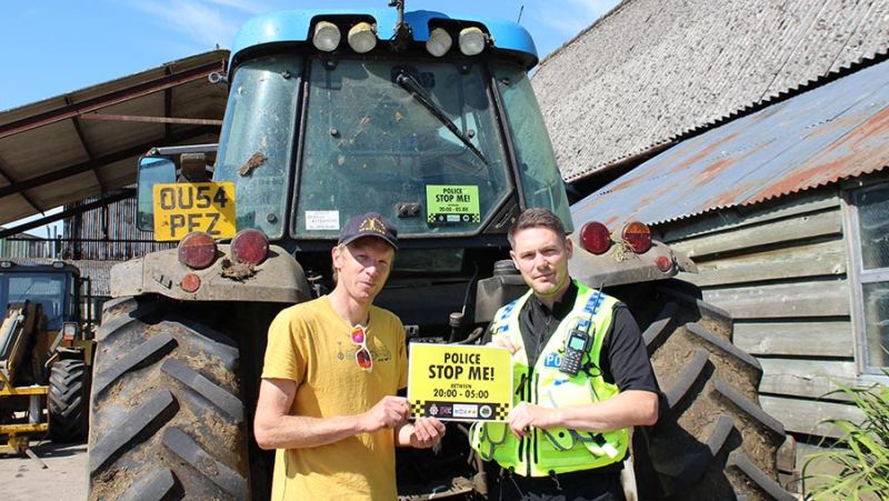 The stickers have been launched as part of a drive to clamp down on farm machinery thefts