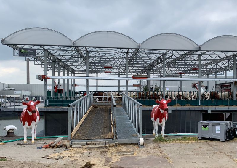 The Scottish farmers are among the first on the newly-opened Floating Farm in Rotterdam