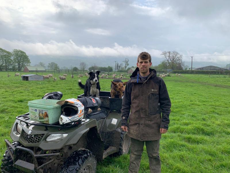 Ilan Hughes says his most important tools are an obedient working sheepdog and a well-maintained ATV