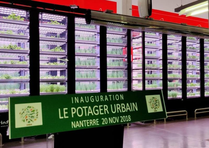 Infarm aims to have its urban farms in 10,000 supermarkets by 2022, serving 350 million people (Photo: Infarm units in Paris)