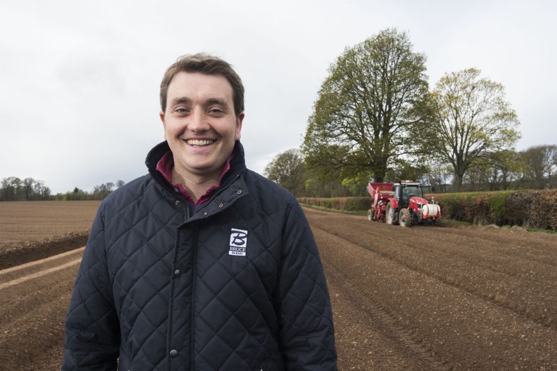 The host farm will use plots in their potato fields to run demonstrations (Photo: Kerr Howatson, Bruce Farms)