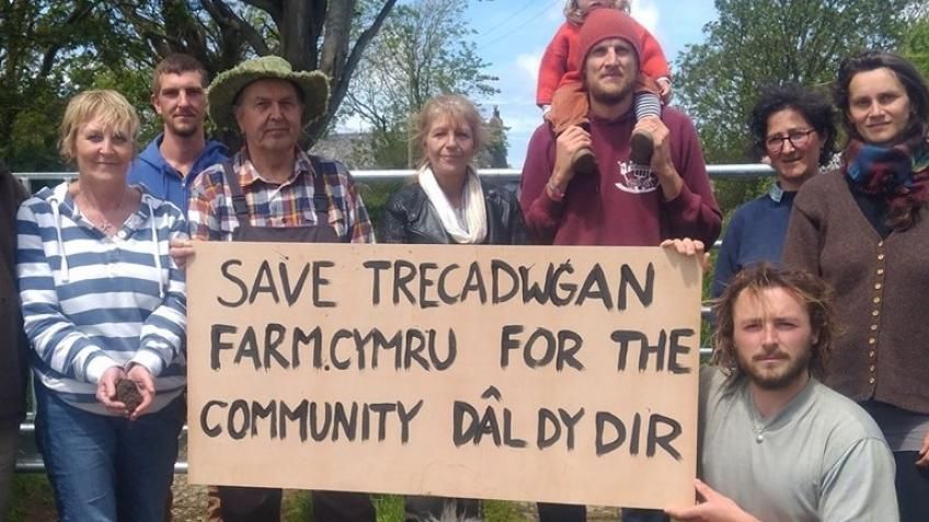 The campaigners want to stop the Pembrokeshire council farm from being sold at auction on July 17th (Photo: Crowdfunder)