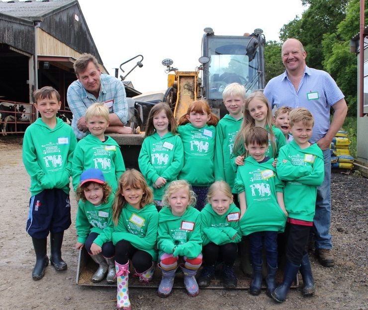 School children were taught the processes behind an award-winning dairy farm in County Durham