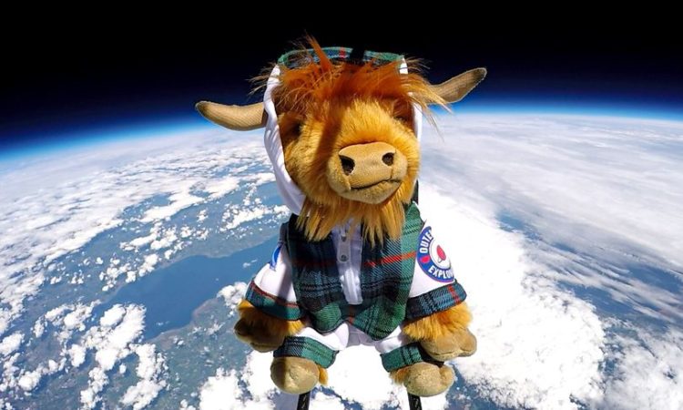 Footage has been released showing one of Scotland's national symbols in space