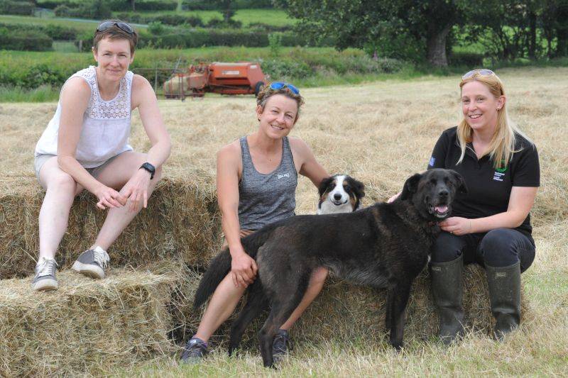 Marianne Burrell, Rhian Pierce and Gwen Davies are three farmers taking part in the educational initiative