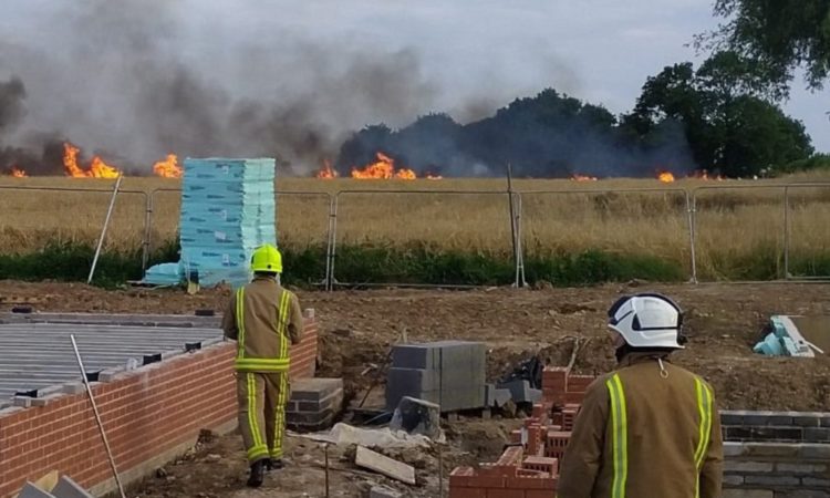 140 acres of farmland was destroyed following the fire (Photo: Humberside Fire)