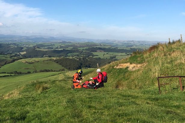 The farmer was airlifted to hospital following the incident (Photo: @aberdyfiSART/Twitter)