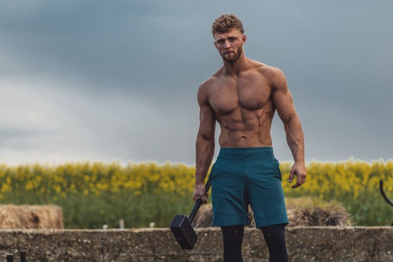 Tom Kemp runs an outdoor gym on his family farm in Essex