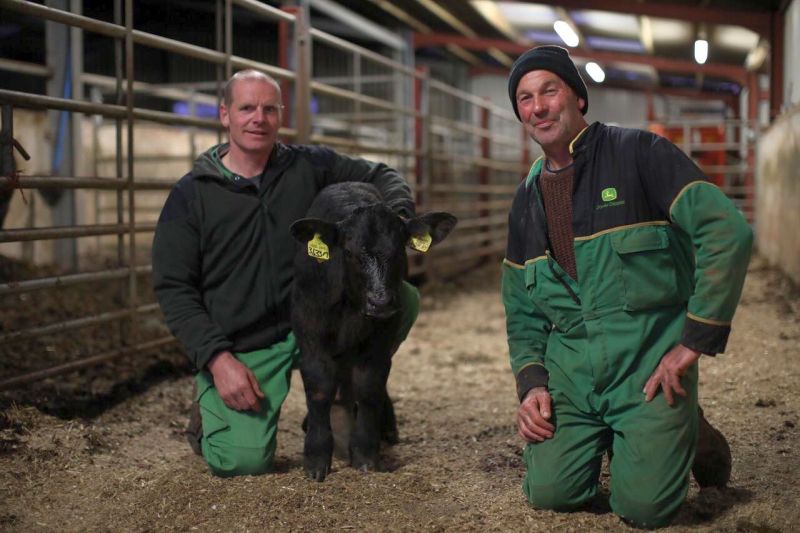 The rescue operation, by farmer Robert Osborne and stockman Iain Robertson, took two-and-a-half hours to complete (Photo: Grace Tait)